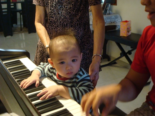 Matthew playing the piano